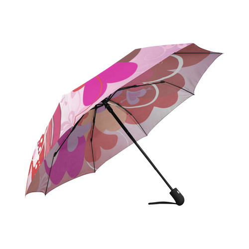 Valentine Hearts Flowers Love Tree Auto-Foldable Umbrella (Model U04)