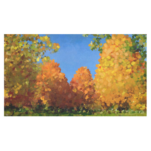 Park, oil painting, landscape Cotton Linen Tablecloth 60"x 104"
