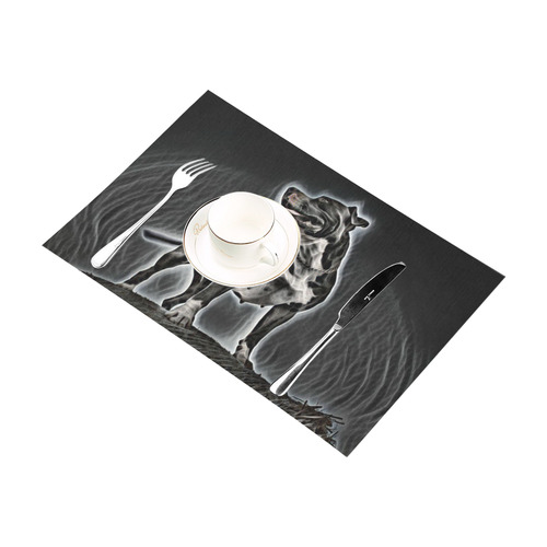 Steff Black and White Placemat 12’’ x 18’’ (Six Pieces)