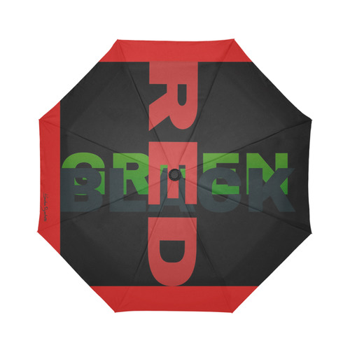 Red Black and green Auto-Foldable Umbrella (Model U04)