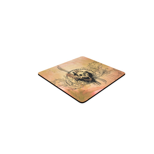 Amazing skull with wings Square Coaster