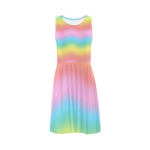 Colorful Popart Sleeveless Ice Skater Dress (D19)