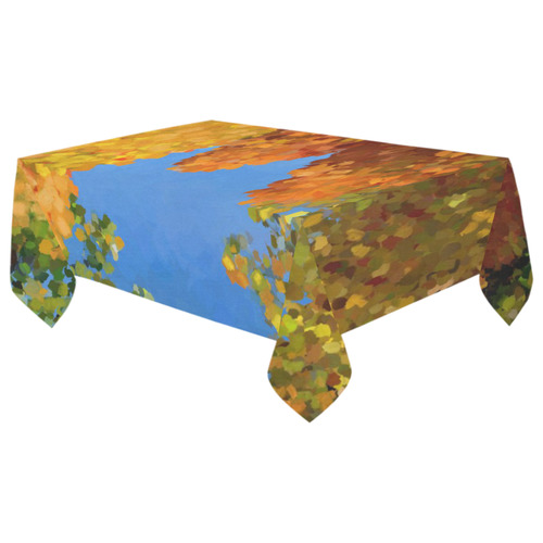 Park, oil painting, landscape Cotton Linen Tablecloth 60"x 104"