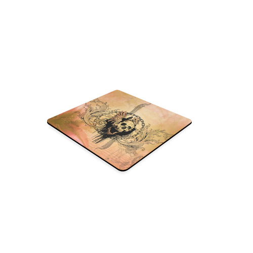 Amazing skull with wings Square Coaster