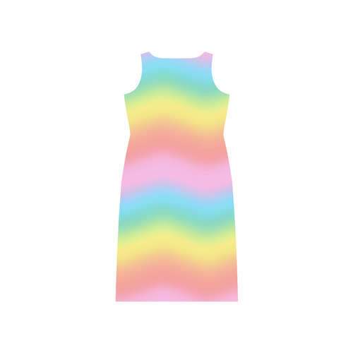 Colorful PopArt Phaedra Sleeveless Open Fork Long Dress (Model D08)