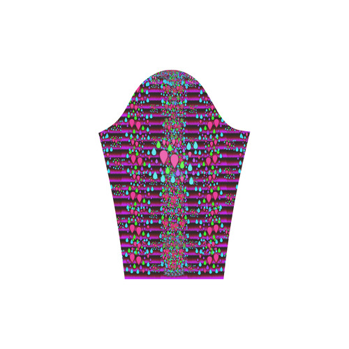 Raining rain and mermaid shells Pop art Round Collar Dress (D22)