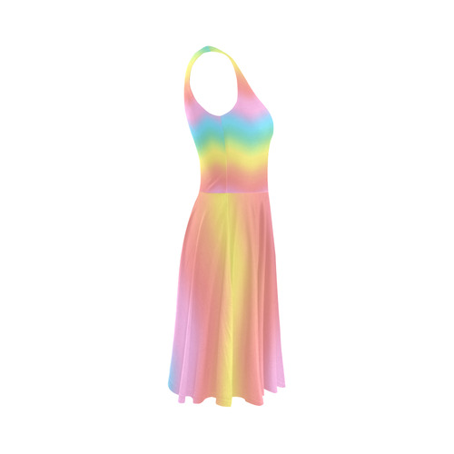 Colorful Popart Sleeveless Ice Skater Dress (D19)