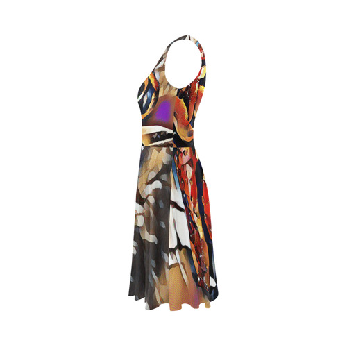FineArt Colorful Tulip Sleeveless Ice Skater Dress (D19)