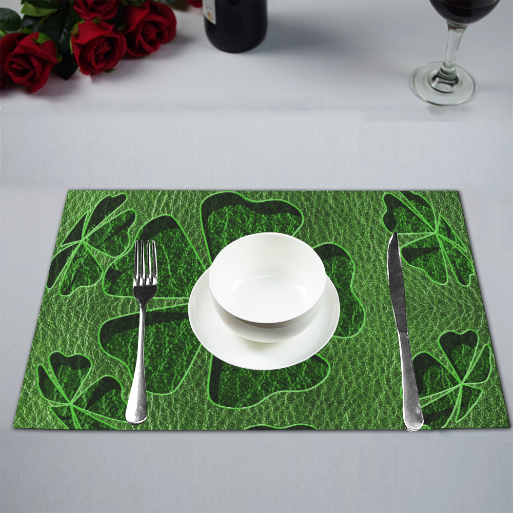 LeatherLook Irish Cloverball Placemat 12''x18'' ID D1346470
