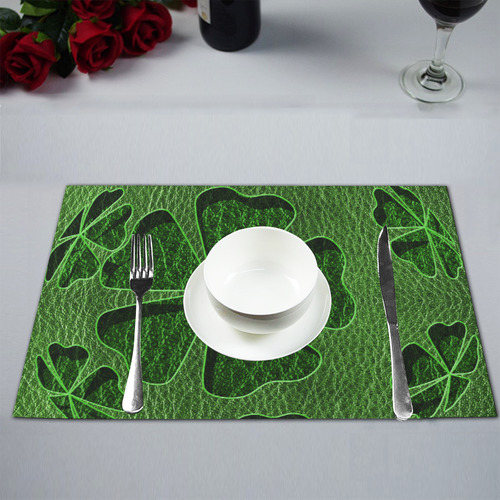 Leather-Look Irish Cloverball Placemat 12''x18''