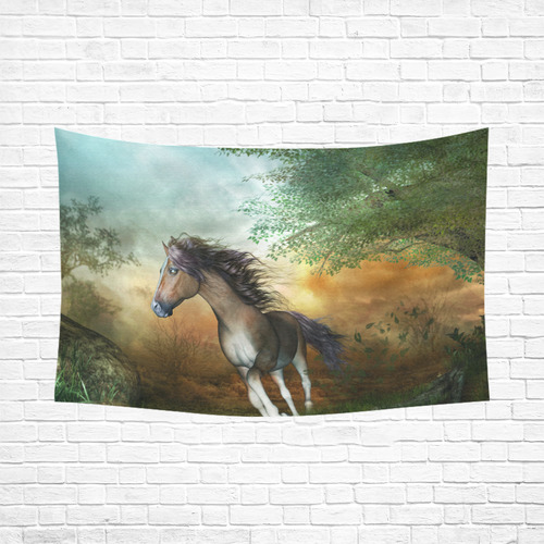 Wonderful running horse Cotton Linen Wall Tapestry 90"x 60"