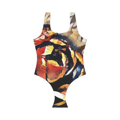 FineArt Colorful Tulip Vest One Piece Swimsuit (Model S04)