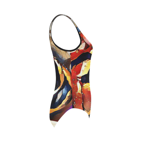 FineArt Colorful Tulip Vest One Piece Swimsuit (Model S04)