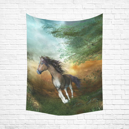 Wonderful running horse Cotton Linen Wall Tapestry 60"x 80"