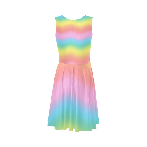 Colorful Popart Sleeveless Ice Skater Dress (D19)