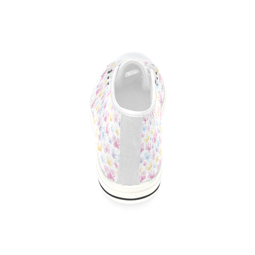 Pretty Colorful Butterflies High Top Canvas Shoes for Kid (Model 017)