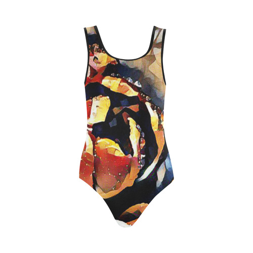 FineArt Colorful Tulip Vest One Piece Swimsuit (Model S04)