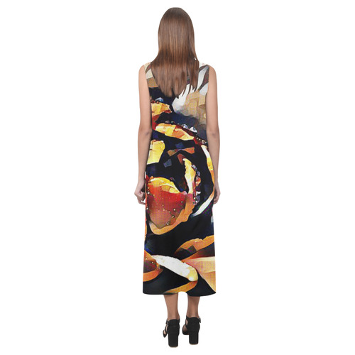 FineArt Colorful Tulip Phaedra Sleeveless Open Fork Long Dress (Model D08)