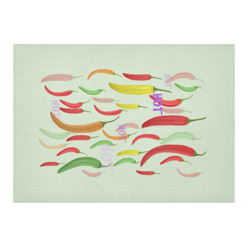 Hot Peppar, chilli Cotton Linen Tablecloth 60"x 84"