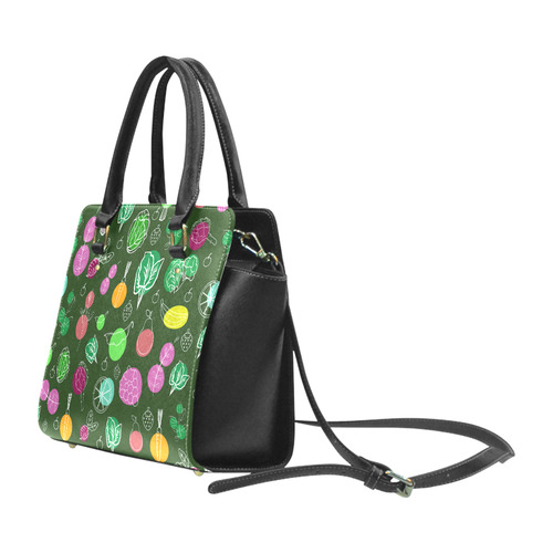 Colorful Vegetable Veggie Nature Pattern Classic Shoulder Handbag (Model 1653)