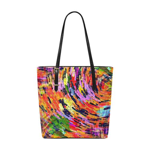 Colorful Chaos Puzzle by Popart Lover Euramerican Tote Bag/Small (Model 1655)