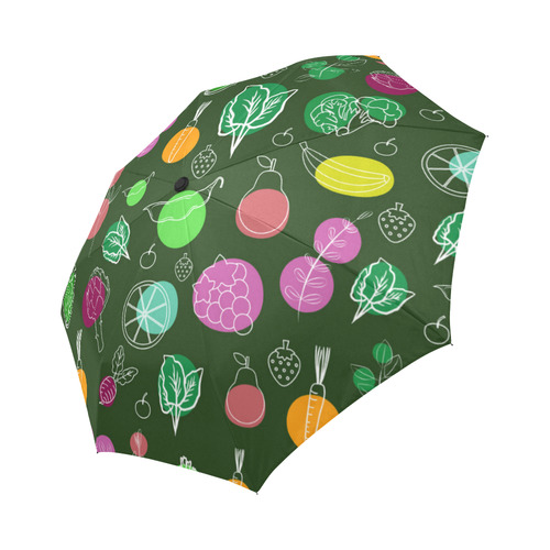 Colorful Vegetable Veggie Nature Pattern Auto-Foldable Umbrella (Model U04)