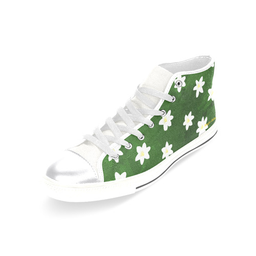 Anemone Nemorosa. Inspired by the Magic Island of Gotland. Women's Classic High Top Canvas Shoes (Model 017)