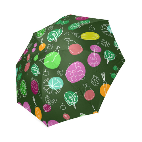 Colorful Vegetable Veggie Nature Pattern Foldable Umbrella (Model U01)