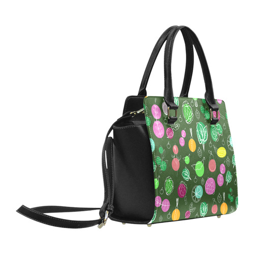 Colorful Vegetable Veggie Nature Pattern Classic Shoulder Handbag (Model 1653)