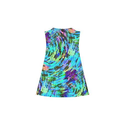 Blue Chaos Puzzle by Popart Lover Alcestis Slip Dress (Model D05)