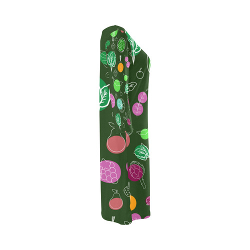 Colorful Vegetable Veggie Nature Pattern Round Collar Dress (D22)