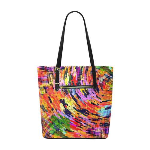 Colorful Chaos Puzzle by Popart Lover Euramerican Tote Bag/Small (Model 1655)