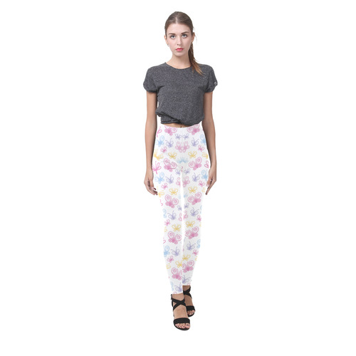 Pretty Colorful Butterflies Cassandra Women's Leggings (Model L01)