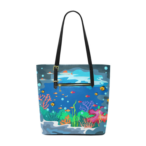 Coral Reef Fish Underwater World Euramerican Tote Bag/Small (Model 1655)