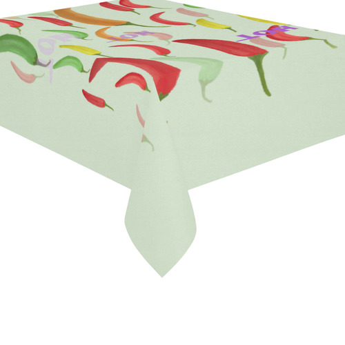 Hot Peppar, chilli Cotton Linen Tablecloth 60"x 84"
