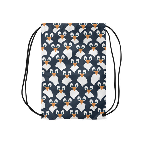 Penguin Pattern Small Drawstring Bag Model 1604 (Twin Sides) 11"(W) * 17.7"(H)