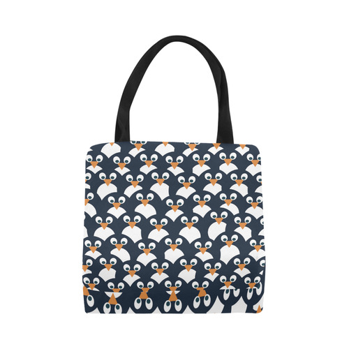 Penguin Pattern Canvas Tote Bag (Model 1657)