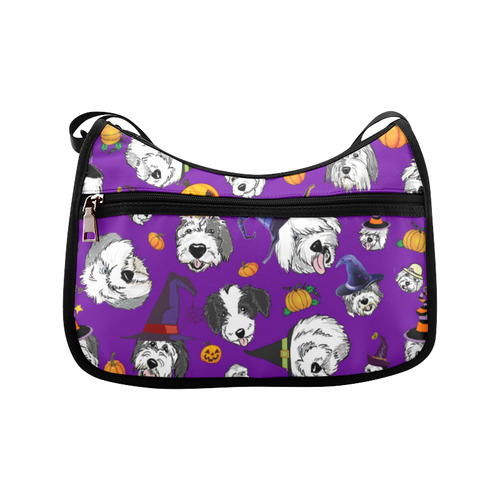 Halloween OES faces Purple Crossbody Bags (Model 1616)