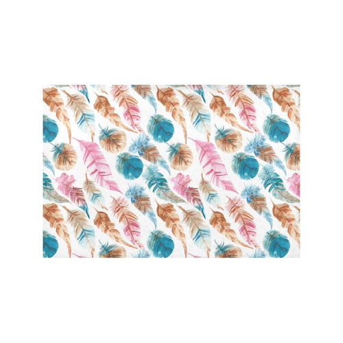 Colorful Boho Feathers Placemat 12’’ x 18’’ (Set of 2)