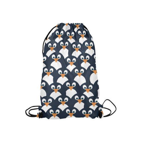 Penguin Pattern Small Drawstring Bag Model 1604 (Twin Sides) 11"(W) * 17.7"(H)