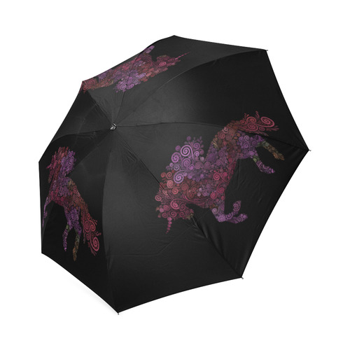 3d Floral Psychedelic Unicorn Foldable Umbrella (Model U01)