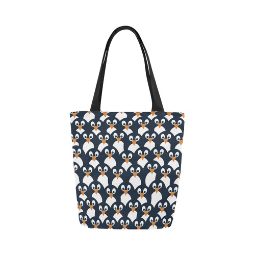 Penguin Pattern Canvas Tote Bag (Model 1657)