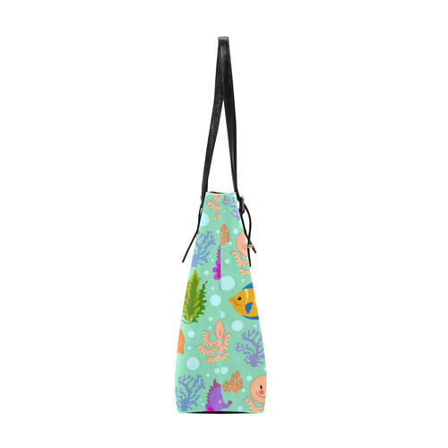 Octopus Sea Horse Jellyfish Seaweed Coral Euramerican Tote Bag/Small (Model 1655)