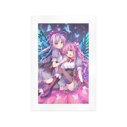 ANIME PURPLE PINK FAIRIES Art Print 13‘’x19‘’