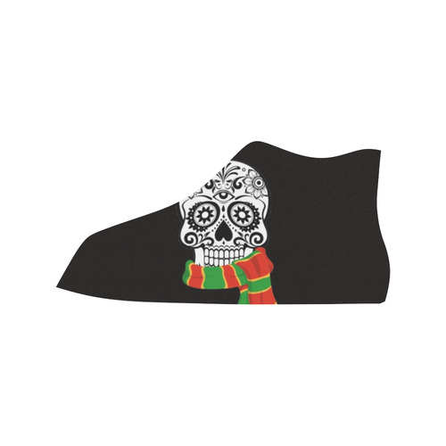 funny skull with scarf Vancouver H Men's Canvas Shoes/Large (1013-1)