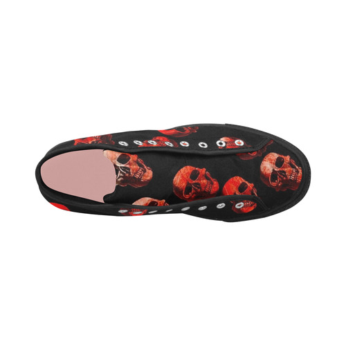 skulls red Vancouver H Women's Canvas Shoes (1013-1)