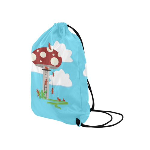 Cartoon Ants Having Fun! Medium Drawstring Bag Model 1604 (Twin Sides) 13.8"(W) * 18.1"(H)