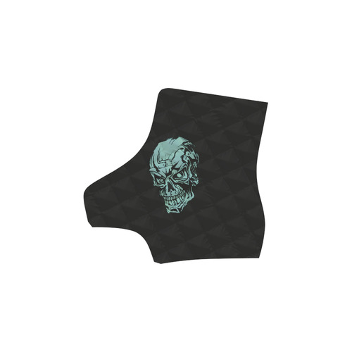 skull on Quilt,aqua Martin Boots For Women Model 1203H