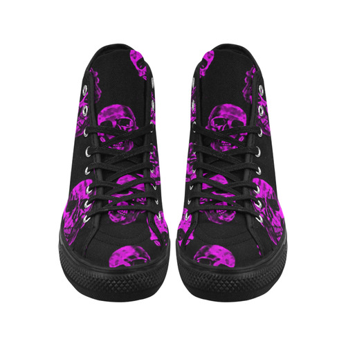 purple skulls Vancouver H Women's Canvas Shoes (1013-1)