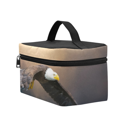 Painting flying american bald eagle Cosmetic Bag/Large (Model 1658)